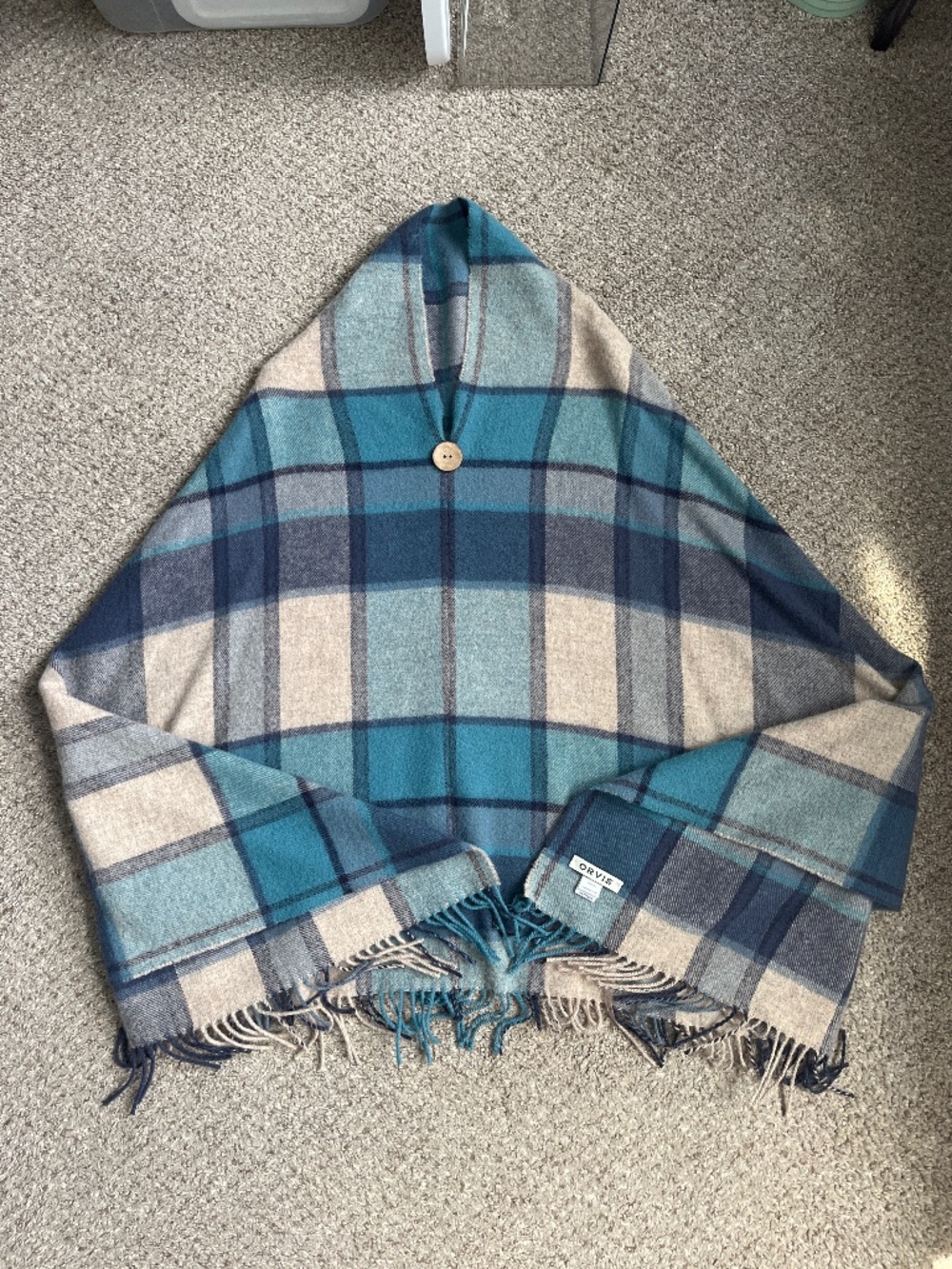 Orvis - 100% wool cape/ poncho